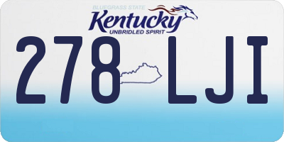 KY license plate 278LJI