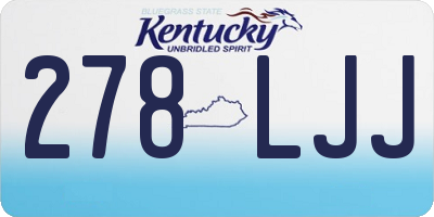 KY license plate 278LJJ