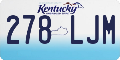 KY license plate 278LJM