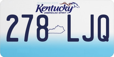 KY license plate 278LJQ