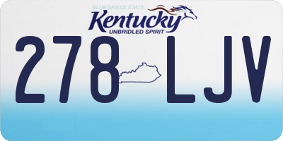 KY license plate 278LJV