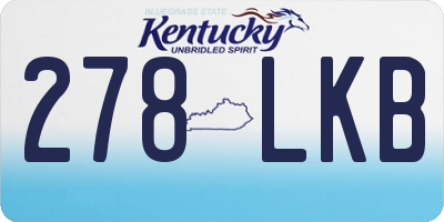 KY license plate 278LKB