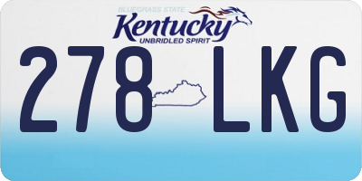 KY license plate 278LKG