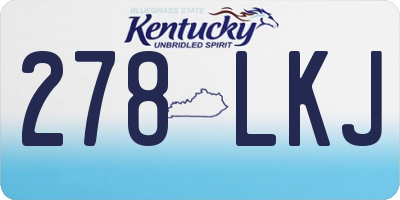 KY license plate 278LKJ