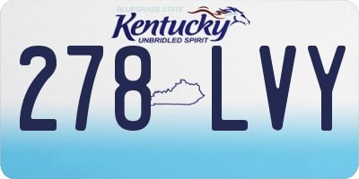 KY license plate 278LVY