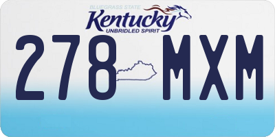 KY license plate 278MXM