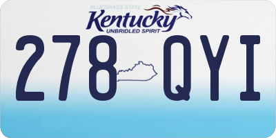KY license plate 278QYI