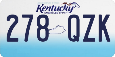 KY license plate 278QZK
