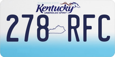 KY license plate 278RFC