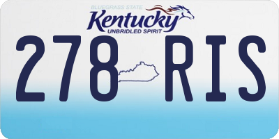 KY license plate 278RIS