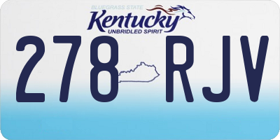 KY license plate 278RJV