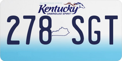 KY license plate 278SGT