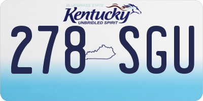 KY license plate 278SGU