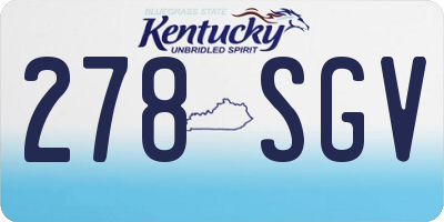 KY license plate 278SGV