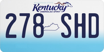 KY license plate 278SHD