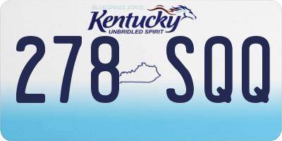 KY license plate 278SQQ