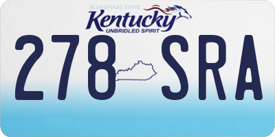 KY license plate 278SRA