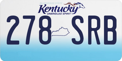 KY license plate 278SRB