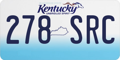 KY license plate 278SRC