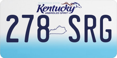 KY license plate 278SRG