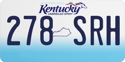 KY license plate 278SRH
