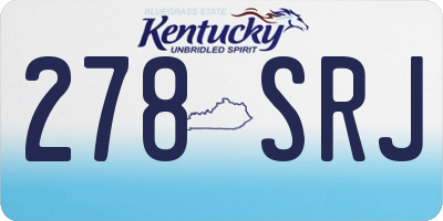 KY license plate 278SRJ