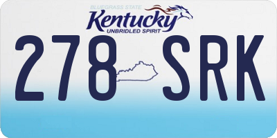 KY license plate 278SRK