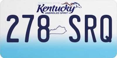 KY license plate 278SRQ
