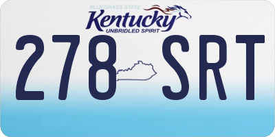 KY license plate 278SRT