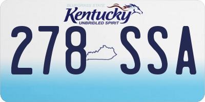 KY license plate 278SSA