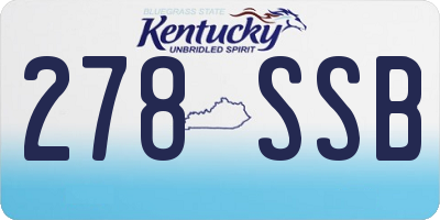 KY license plate 278SSB