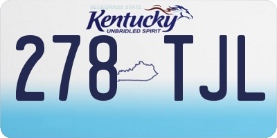 KY license plate 278TJL