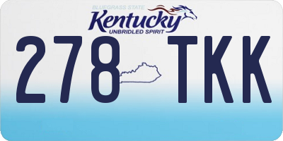 KY license plate 278TKK