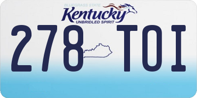 KY license plate 278TOI