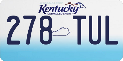 KY license plate 278TUL