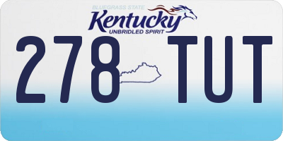 KY license plate 278TUT