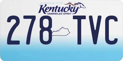 KY license plate 278TVC