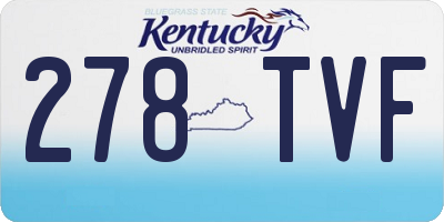 KY license plate 278TVF