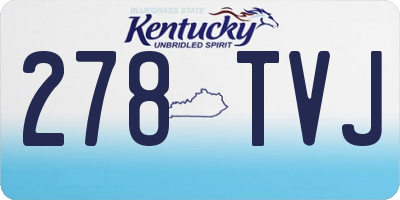 KY license plate 278TVJ