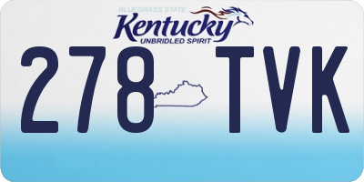 KY license plate 278TVK