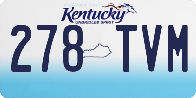 KY license plate 278TVM