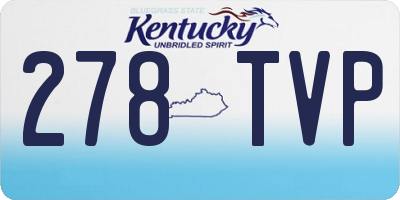 KY license plate 278TVP