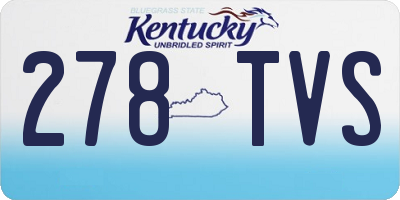 KY license plate 278TVS