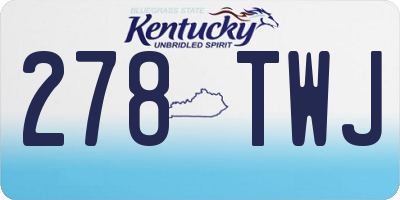 KY license plate 278TWJ