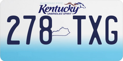 KY license plate 278TXG