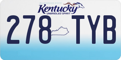 KY license plate 278TYB