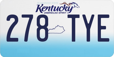 KY license plate 278TYE