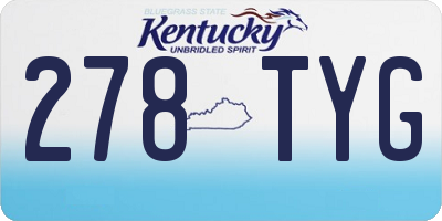 KY license plate 278TYG
