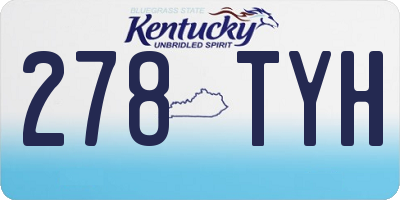 KY license plate 278TYH