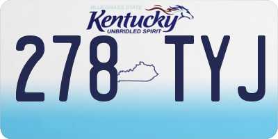 KY license plate 278TYJ